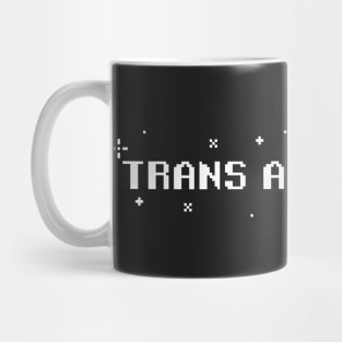 Trans Aros Exist - Transgender Aromantic Pride Pixel Art (lite text) Mug